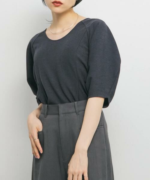 KBF / ケービーエフ Tシャツ | Uネックブークレトップス | 詳細3