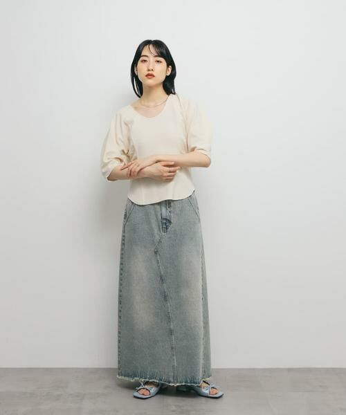 KBF / ケービーエフ Tシャツ | Uネックブークレトップス | 詳細27