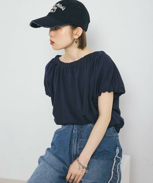 KBF / ケービーエフ スウェット | リボンギャザースウェット | 詳細5