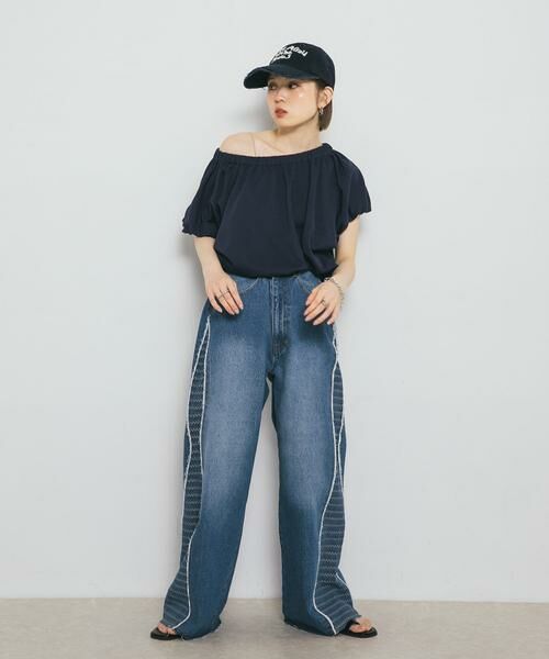 KBF / ケービーエフ スウェット | リボンギャザースウェット | 詳細6