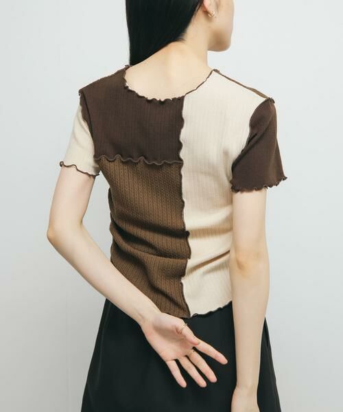 KBF / ケービーエフ Tシャツ | MIXカラーパッチワークカットソー | 詳細4