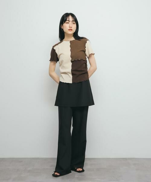 KBF / ケービーエフ Tシャツ | MIXカラーパッチワークカットソー | 詳細5