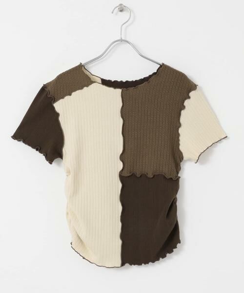 KBF / ケービーエフ Tシャツ | MIXカラーパッチワークカットソー | 詳細8