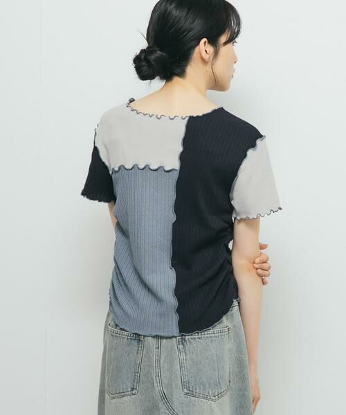 KBF / ケービーエフ Tシャツ | MIXカラーパッチワークカットソー | 詳細12