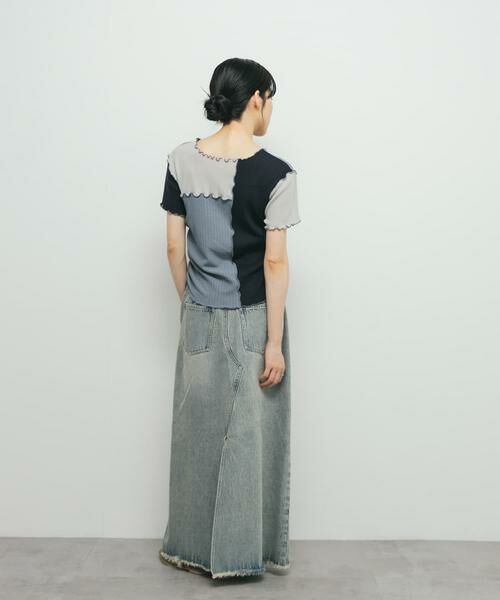 KBF / ケービーエフ Tシャツ | MIXカラーパッチワークカットソー | 詳細15