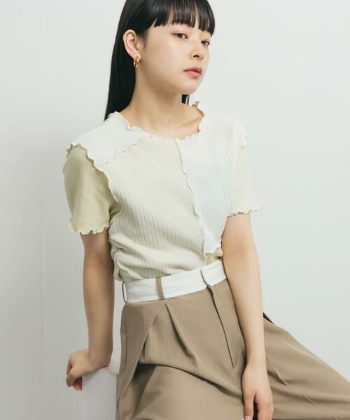 KBF / ケービーエフ Tシャツ | MIXカラーパッチワークカットソー | 詳細18