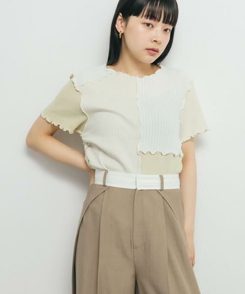 KBF / ケービーエフ Tシャツ | MIXカラーパッチワークカットソー | 詳細19