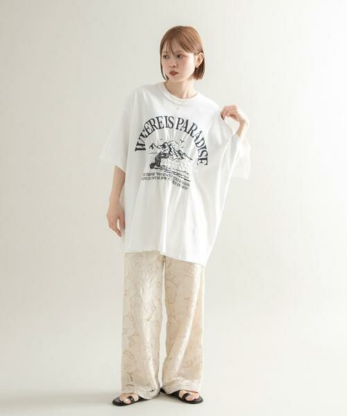 KBF / ケービーエフ Tシャツ | シャーリングプリントTEE | 詳細2