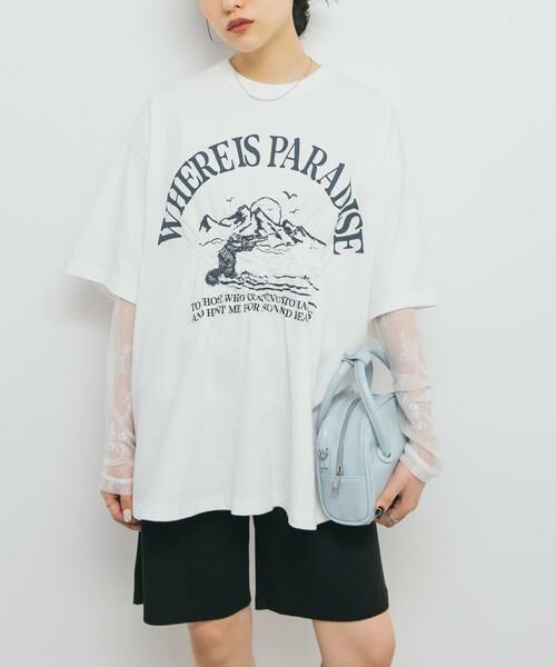 KBF / ケービーエフ Tシャツ | シャーリングプリントTEE | 詳細3