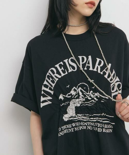 KBF / ケービーエフ Tシャツ | シャーリングプリントTEE | 詳細11