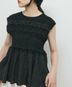 KBF / ケービーエフ Tシャツ | フリルドッキングカットソー