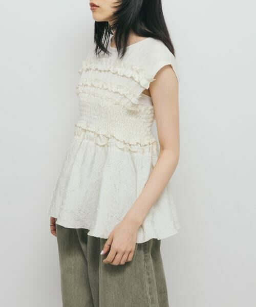 KBF / ケービーエフ Tシャツ | フリルドッキングカットソー | 詳細2