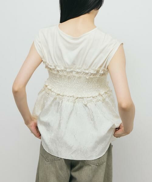 KBF / ケービーエフ Tシャツ | フリルドッキングカットソー | 詳細3