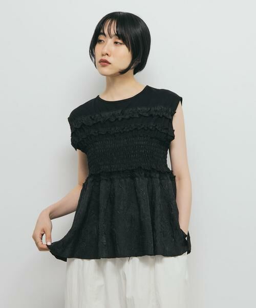 KBF / ケービーエフ Tシャツ | フリルドッキングカットソー | 詳細16