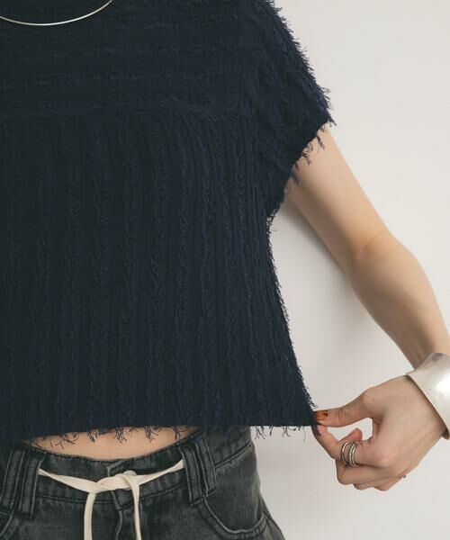 KBF / ケービーエフ ニット・セーター | ミニフリンジニットTEE | 詳細20