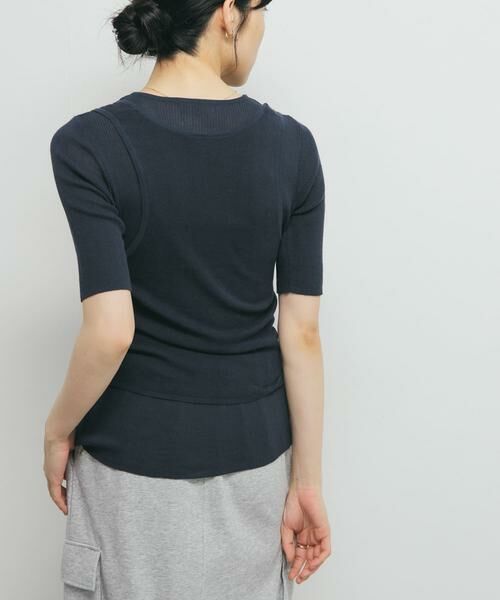 KBF / ケービーエフ ニット・セーター | フロントボタンレイヤードニット | 詳細4