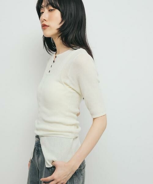 KBF / ケービーエフ ニット・セーター | フロントボタンレイヤードニット | 詳細25