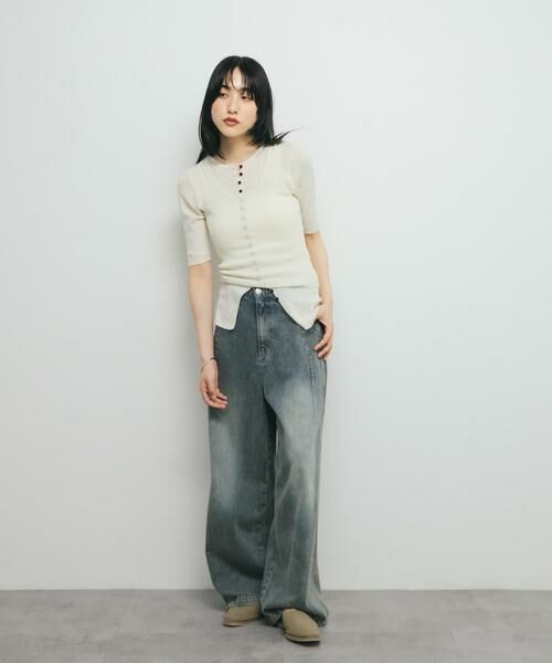 KBF / ケービーエフ ニット・セーター | フロントボタンレイヤードニット | 詳細27