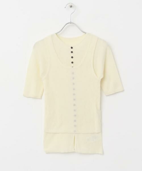 KBF / ケービーエフ ニット・セーター | フロントボタンレイヤードニット | 詳細30