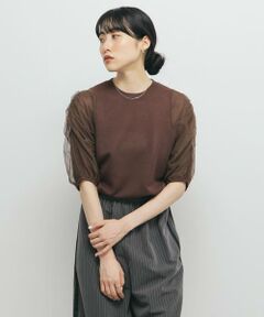 KBF / ケービーエフ ニット・セーター | チュールスリーブニット