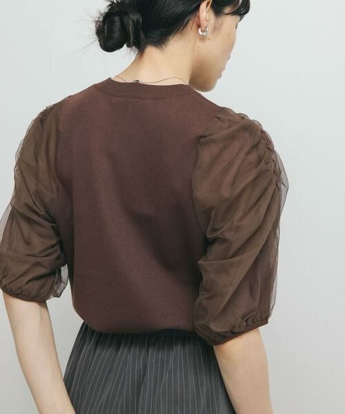 KBF / ケービーエフ ニット・セーター | チュールスリーブニット | 詳細3