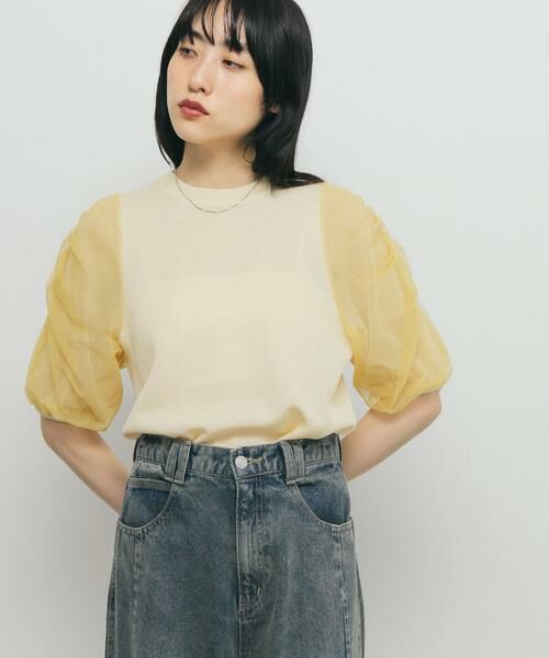 KBF / ケービーエフ ニット・セーター | チュールスリーブニット | 詳細21