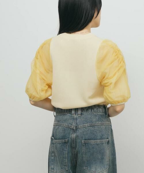 KBF / ケービーエフ ニット・セーター | チュールスリーブニット | 詳細24