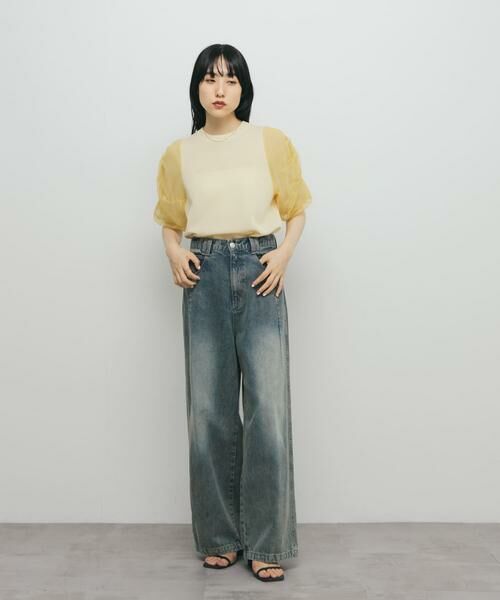 KBF / ケービーエフ ニット・セーター | チュールスリーブニット | 詳細25