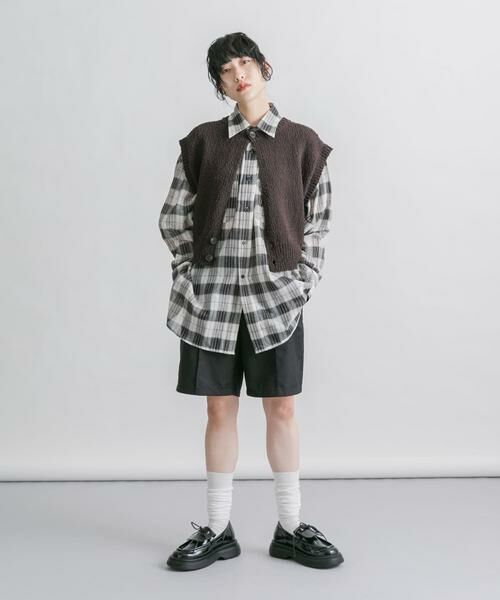 KBF / ケービーエフ ニット・セーター | ブークレニットベスト | 詳細5