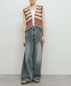 KBF / ケービーエフ ニット・セーター | 2WAYボーダーベスト