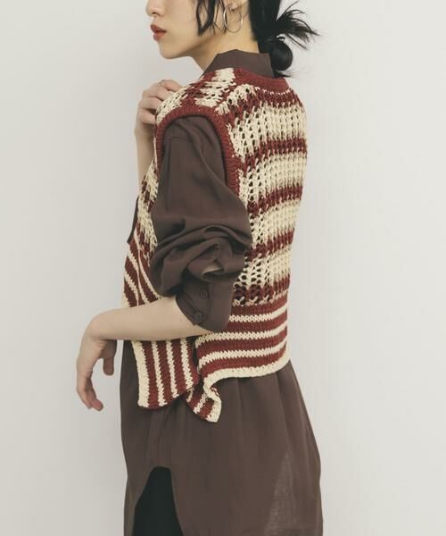 KBF / ケービーエフ ニット・セーター | 2WAYボーダーベスト | 詳細5