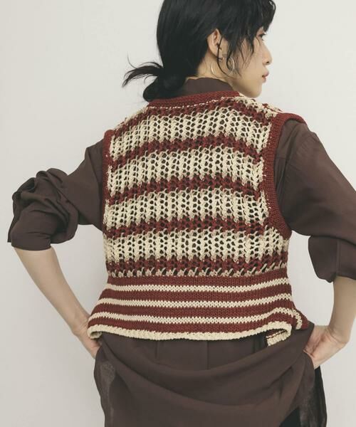 KBF / ケービーエフ ニット・セーター | 2WAYボーダーベスト | 詳細6