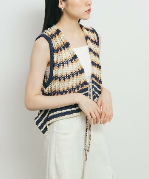 KBF / ケービーエフ ニット・セーター | 2WAYボーダーベスト | 詳細13