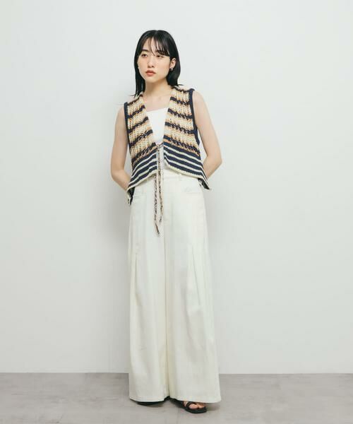 KBF / ケービーエフ ニット・セーター | 2WAYボーダーベスト | 詳細14