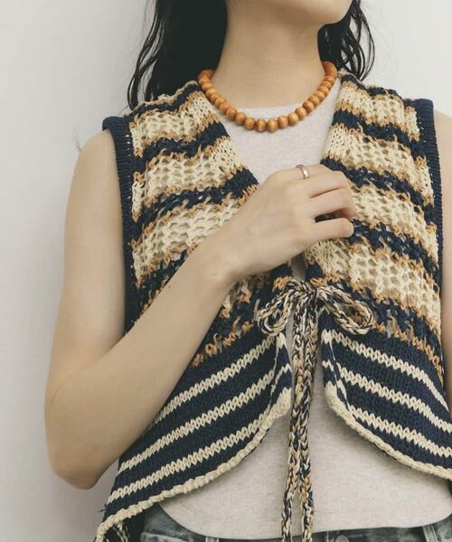 KBF / ケービーエフ ニット・セーター | 2WAYボーダーベスト | 詳細15