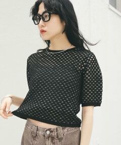 KBF / ケービーエフ ニット・セーター | ループヤーンメッシュプルオーバー