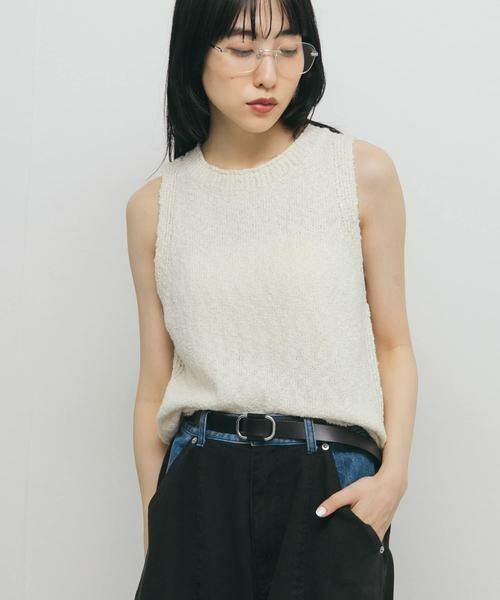 KBF / ケービーエフ ニット・セーター | ブークレニットタンクトップ | 詳細1