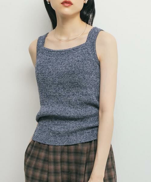 KBF / ケービーエフ タンクトップ | スクエアニットタンクトップ | 詳細1