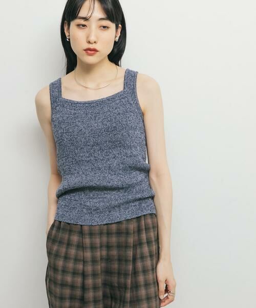 KBF / ケービーエフ タンクトップ | スクエアニットタンクトップ | 詳細2