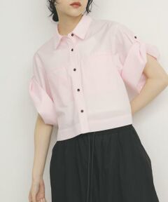 KBF / ケービーエフ シャツ・ブラウス | クロップドハーフスリーブシャツ