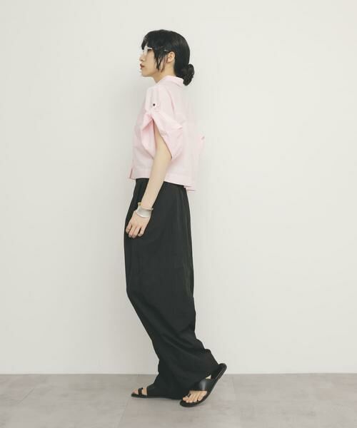 KBF / ケービーエフ シャツ・ブラウス | クロップドハーフスリーブシャツ | 詳細7