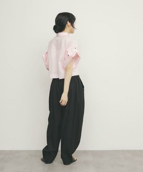 KBF / ケービーエフ シャツ・ブラウス | クロップドハーフスリーブシャツ | 詳細8