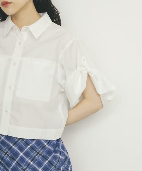 KBF / ケービーエフ シャツ・ブラウス | クロップドハーフスリーブシャツ | 詳細17