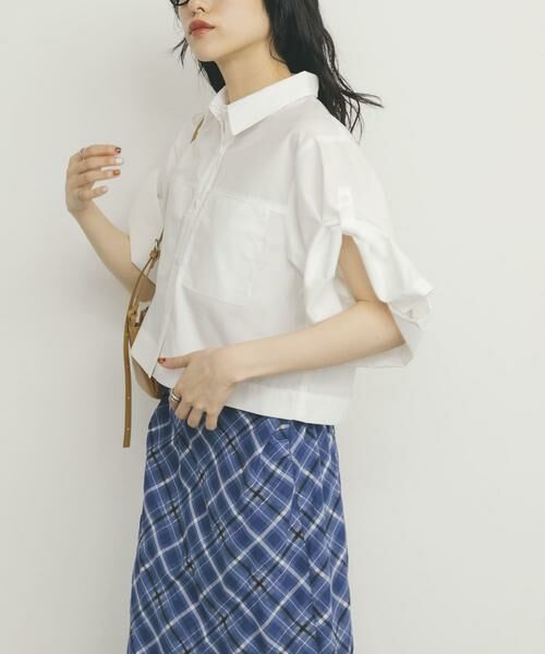 KBF / ケービーエフ シャツ・ブラウス | クロップドハーフスリーブシャツ | 詳細18