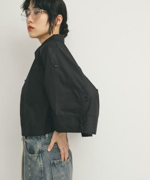 KBF / ケービーエフ シャツ・ブラウス | クロップドハーフスリーブシャツ | 詳細27