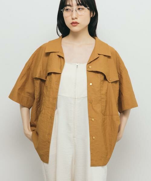 KBF / ケービーエフ シャツ・ブラウス | ポケットデザインルーズシャツ | 詳細1