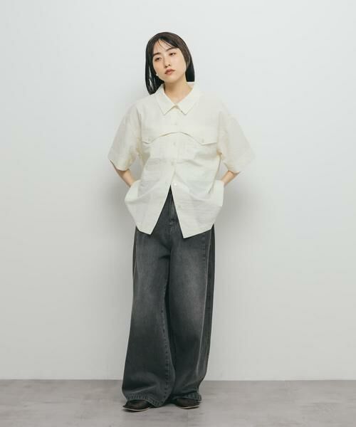 KBF / ケービーエフ シャツ・ブラウス | ポケットデザインルーズシャツ | 詳細26