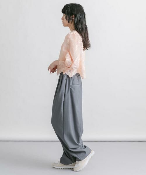 KBF / ケービーエフ シャツ・ブラウス | オーガンジー刺繍クロップドブラウス | 詳細6