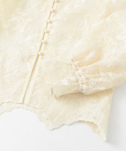KBF / ケービーエフ シャツ・ブラウス | オーガンジー刺繍クロップドブラウス | 詳細20