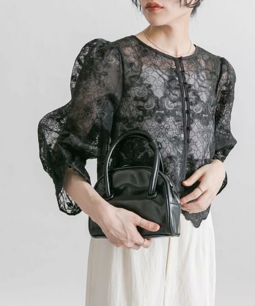 KBF / ケービーエフ シャツ・ブラウス | オーガンジー刺繍クロップドブラウス | 詳細23